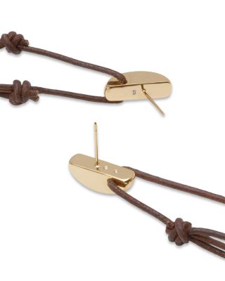 Riya Cultured Freshwater & Imitation Pearl Leather Cord Drop Earrings