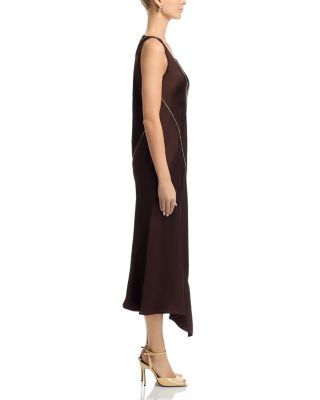 Sleeveless Asymmetric Midi Dress