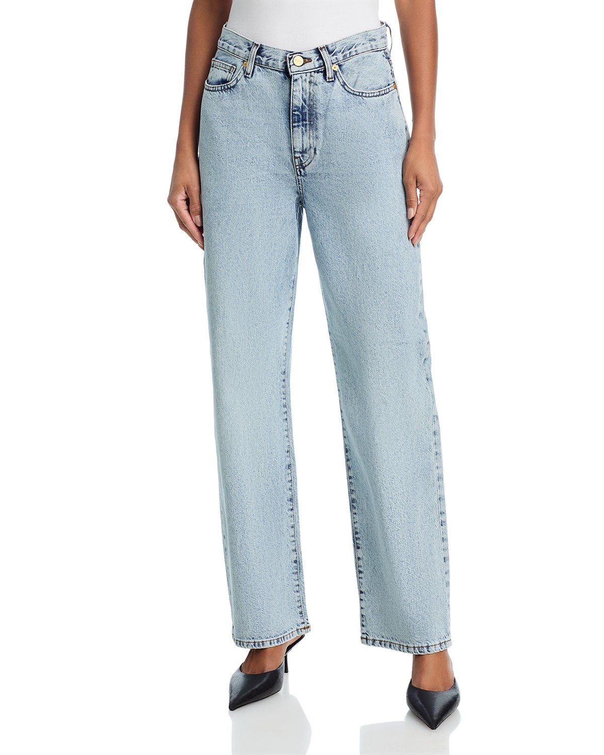 Tove Sofie Relaxed Straight Leg Jeans in Blue