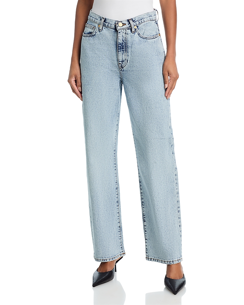 Tove Sofie Relaxed Straight Leg Jeans in Blue