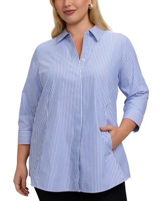 Cici 3/4 Sleeve Stripe Shirt