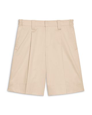 Relaxed Fit Pleated Chino Shorts