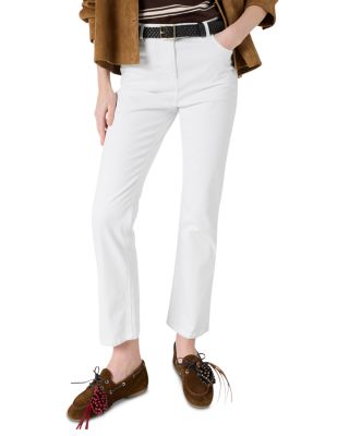 Adela Mid Rise Ankle Jeans in White