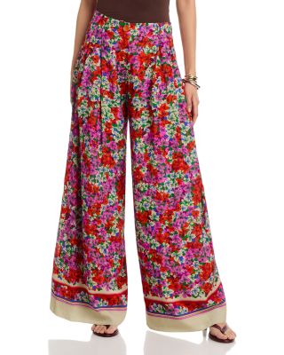 Printed Wide Leg Pants