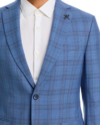 Slim Fit Plaid Suit Jacket