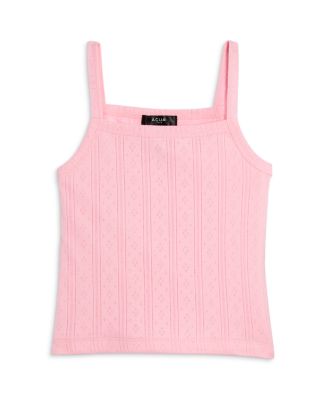 Girls' Cutaway Pointelle Tank Top, Little Kid, Big Kid - Exclusive 