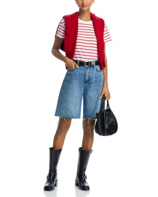 Stripe Boxy Crewneck Tee