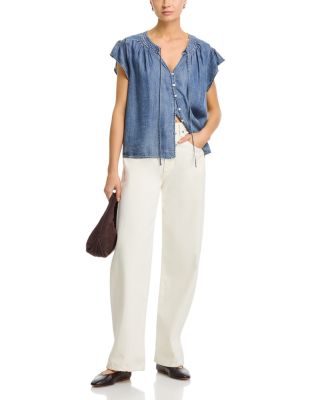 Aviva Flutter Sleeve Blouse