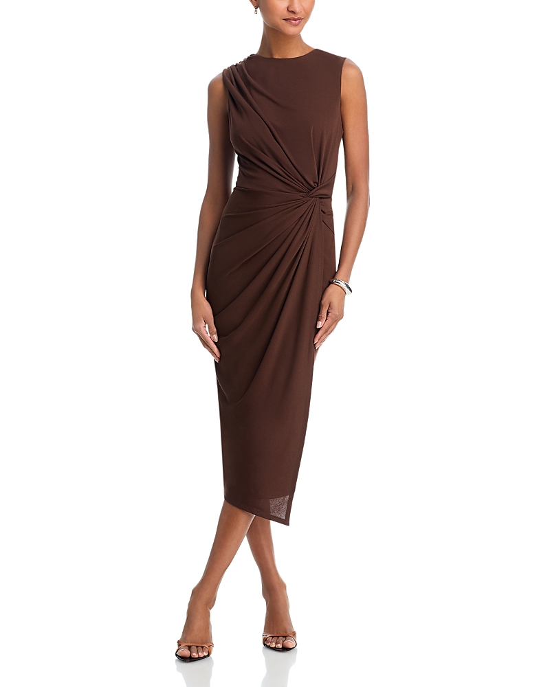 Aqua Jersey Knot Waist Midi Dress - Exclusive