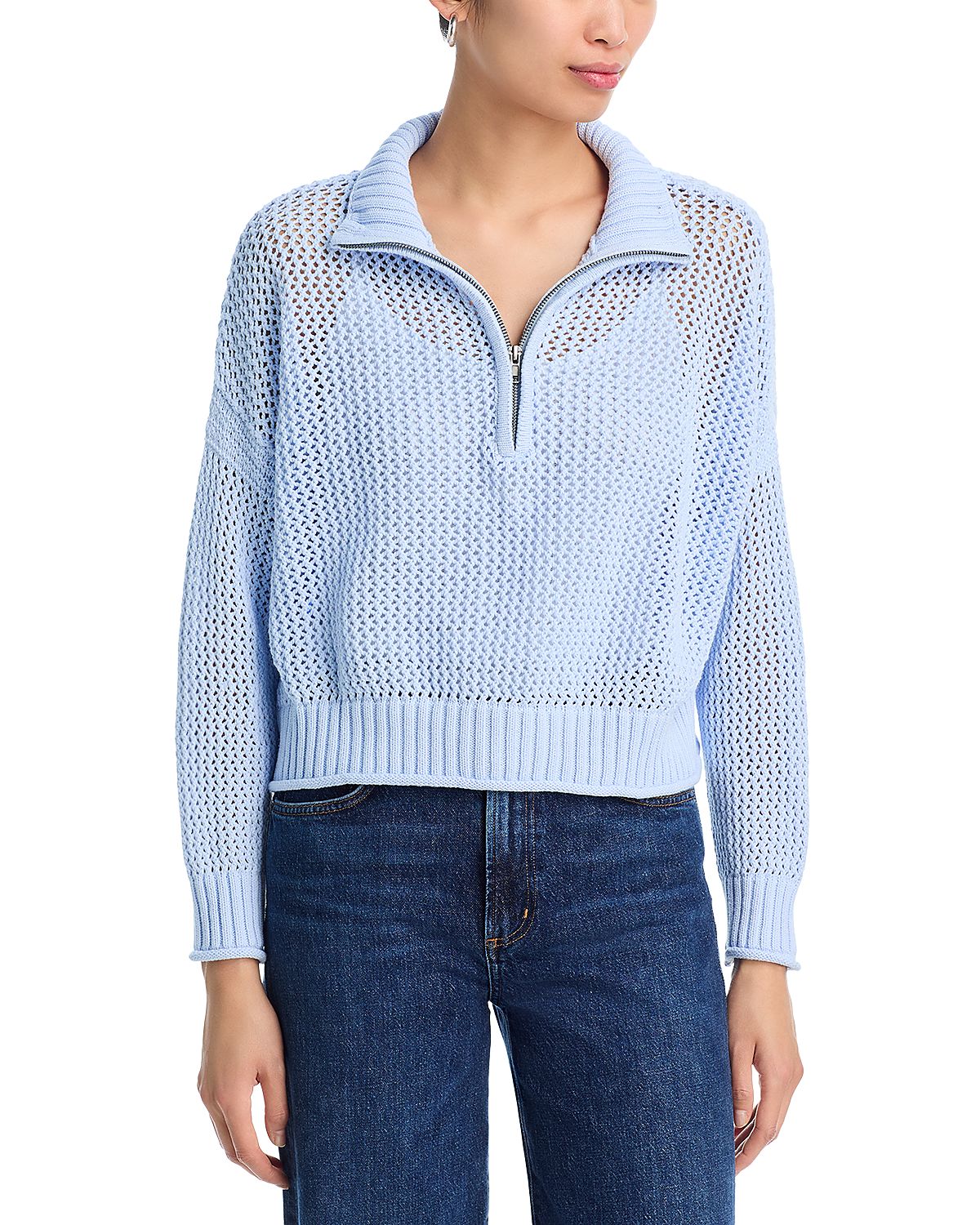 Vintage Havana Open Knit Quarter Knit Sweater