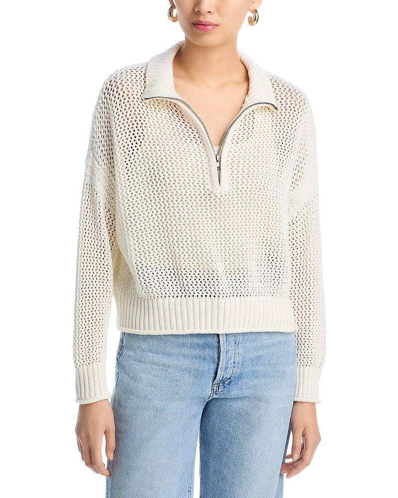 Vintage Havana Open Knit Quarter Knit Sweater