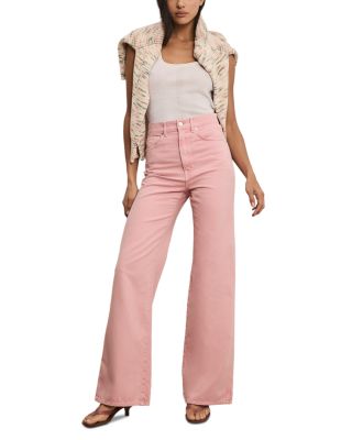 Taylor High Rise Wide Leg Jeans in Petal