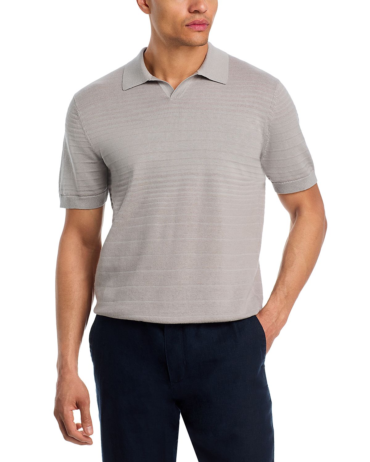 The Men's Store at Bloomingdale's Tonal Stripe Johnny Collar Polo