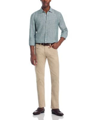 Yarn-Dyed Standard Fit Linen Shirt in Sawgrass - Exclusive