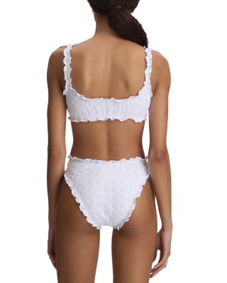 Ruffle High Leg Scoop Bikini Bottom