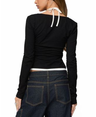 Ksenia Contrast Layered Square Neck Top