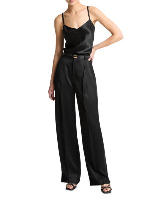 High Waist Satin Pants 