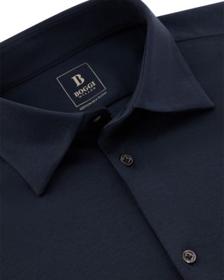 Regular Fit Cotton and Silk Polo Shirt