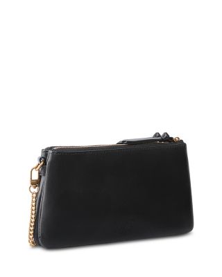 Double Mini Leather Shoulder Bag