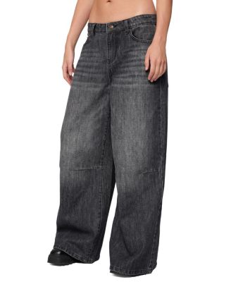 Skater Girl Washed Low Rise Grey Wash Jeans