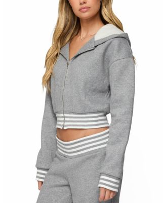 Eloura Stripey Zip Up Hoodie