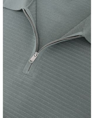 Estate Short Sleeve Half Zip Textured Polo