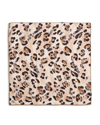 Animal Print Silk Square Scarf