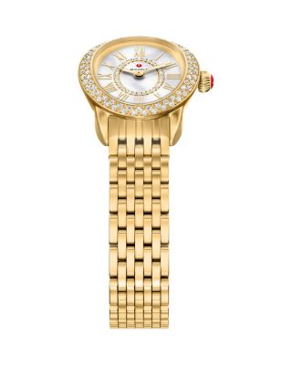 Serein Oval Diamond 18K Gold-Plated Watch, 24mm x 27mm