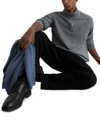 Aldershot Half Zip Funnel Textured Jumper Sweater