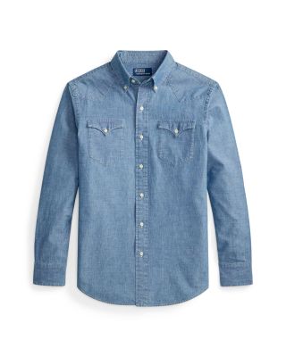Classic Fit Chambray Western Shirt