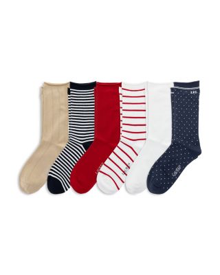Dot Stripe Socks, Pack of 6