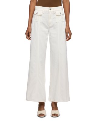 Lotta Ankle Wide Leg Jeans in Linen Ostuni