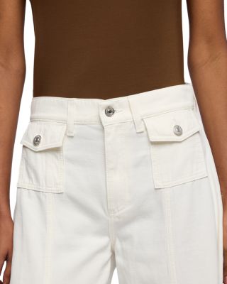 Lotta Ankle Wide Leg Jeans in Linen Ostuni