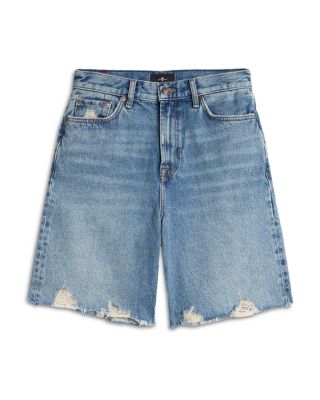 Lola Denim Shorts in Wave