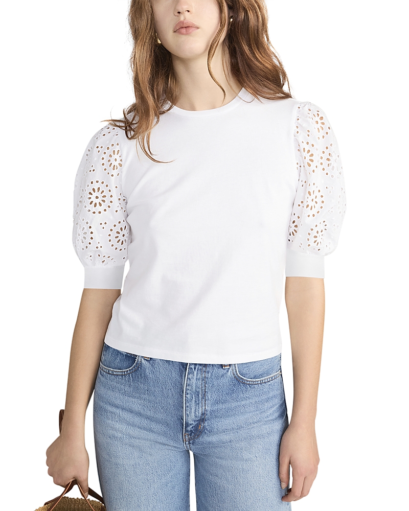 Frame The Solstice Eyelet Sleeve Tee
