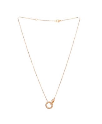 Love Interlocking Pave Necklace 18K Gold and Diamonds 16"