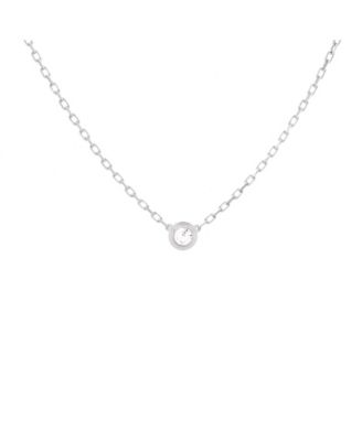 Small Cartier D'Amour Pendant Necklace 18K White Gold with Diamond 16"