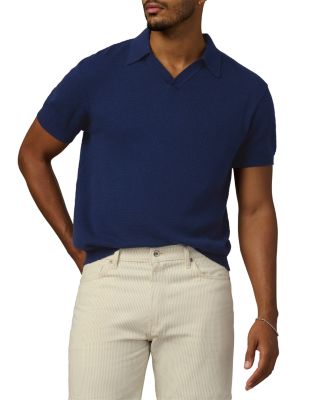 Knit Textured Pullover Polo