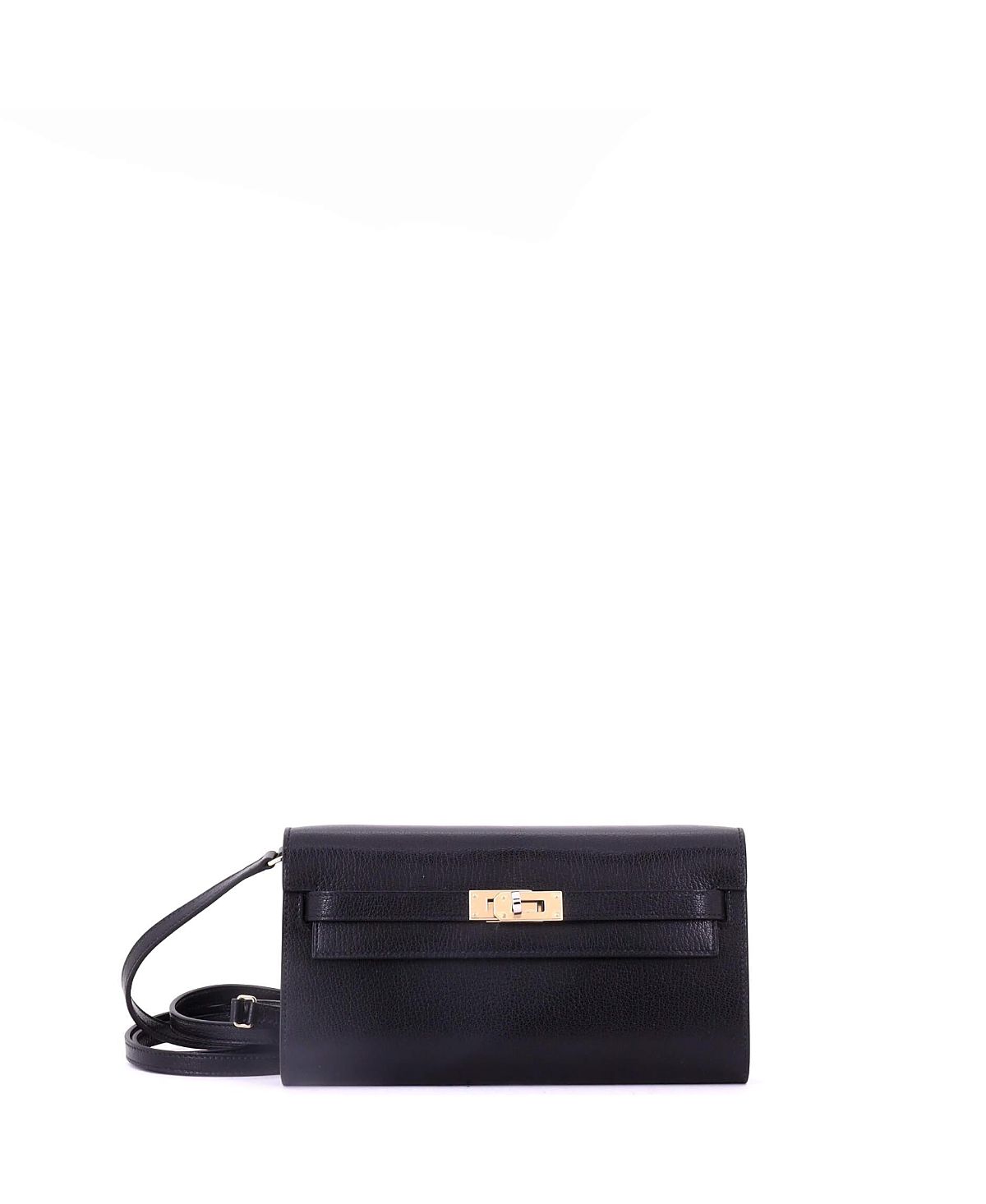 Pre-Owned HERMES Kelly To Go Wallet Chevre Chamkila