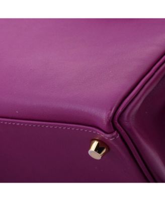 Kelly 25 Handbag Purple Swift with Gold Hardware