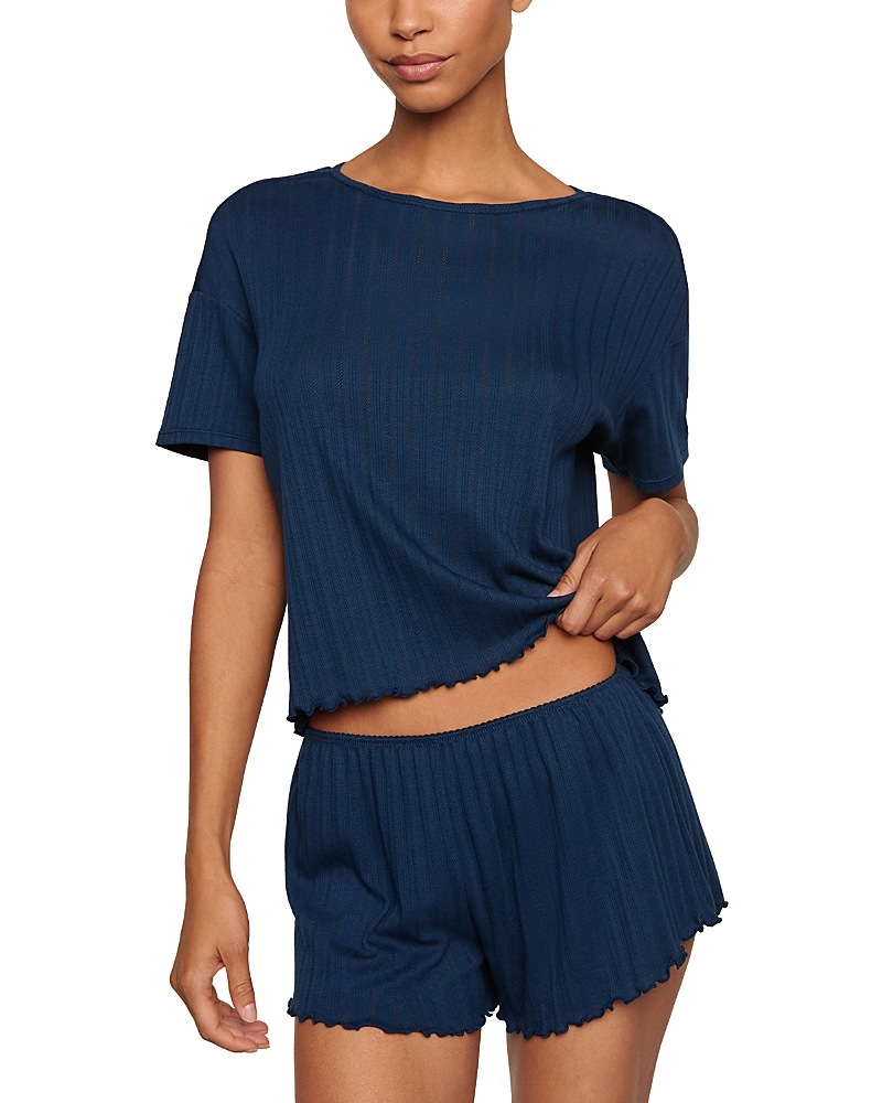 Eberjey Pointelle Sleeve Shorts