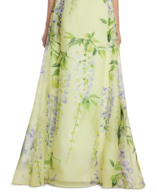 Yumei Silk Embellished Open Back Gown