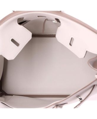 Birkin 25 Handbag Grey Swift with Palladium Hardware