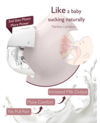 M5 Hands-Free Wearable Breast Pump, Double-Sealed Flange for Baby-Like Comfort, Portable Electric Pump