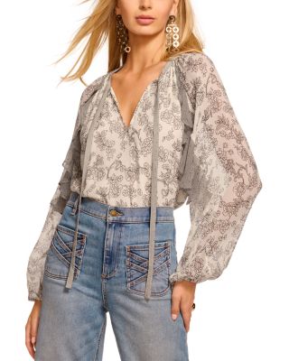 Emily Floral Silk Top 