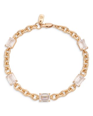 Cable Chain Cubic Zirconia Flex Bracelet
