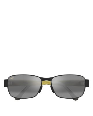 Black Coral Rectangular Sunglasses, 65mm