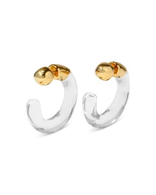 Liquid Lucite Front Back Hoop Earrings