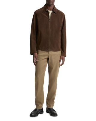 Minimal Moto Suede Zip Jacket