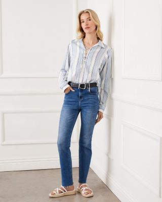 Stripe Lace Up Shirt